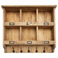 Настенная полка CADET ( mod. M-6306 ) 70 х 15 х 60, натуральный (natural) / манго (Id: )