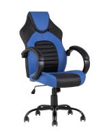 Кресло игровое TopChairs Racer Midi черно-синее фото Кресло игровое TopChairs Racer Midi черно-синее. Фото №1