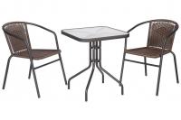 Комплект садовый "Бистро" BISTRO с квадратным столом. Фото №1