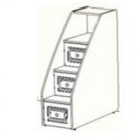 Тумба-лестница с 3-мя ящиками АЙС фото Тумба-лестница с 3-мя ящиками АЙС. Фото №1