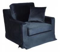 Кресло Secret de Maison OSLO (mod. 5380-20C) дерево береза, ткань: вельвет, 97*95*83, темно-синий. Фото №1