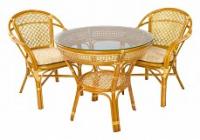 Комплект обеденный (стол Java, 11/23-A Б и 2 кресла Ellena, 11/21-B Б) цвет каркаса Браун (темно-коричневый), цвет столешницы фото Комплект обеденный (стол Java, 11/23-A Б и 2 кресла Ellena, 11/21-B Б) цвет каркаса Браун (темно-коричневый), цвет столешницы