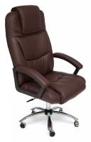 Компьютерное кресло BERGAMO хром кож/зам, коричневый, 36-36  id - фото Компьютерное кресло BERGAMO хром кож/зам, коричневый, 36-36  id -