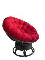 Кресло Папасан вращающийся 23/01В с красной подушкой. Фото №1
