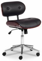 Кресло CRAFT орех, кож/зам черный фото Кресло CRAFT орех, кож/зам черный. Фото №1