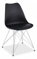 Стул TULIP IRON CHAIR (mod.EC-123) металл/пластик, 54,5*48*83,5см, черный (поставляется по 4 шт). Фото №1
