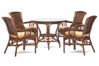 Комплект обеденный Андреа (Andrea) натуральный ротанг (Pecan washed) фото Комплект обеденный Андреа (Andrea) натуральный ротанг (Pecan washed)