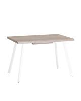 Стол Plain 116-158*74 дуб Ан/белый фото Стол Plain 116-158*74 дуб Ан/белый