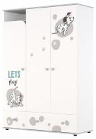 Шкаф платяной Polini Kids Disney Baby 101 Далматинец, белый фото Шкаф платяной Polini Kids Disney Baby 101 Далматинец, белый. Фото №1