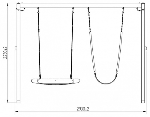Качели детские Р911-17, коричневый фото Качели детские Р911-17, коричневый. Фото №9