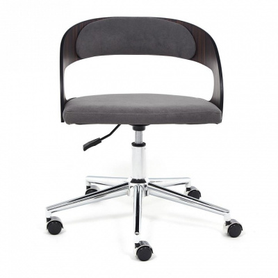 Кресло JAZZ палисандр, флок , серый, 29. Фото