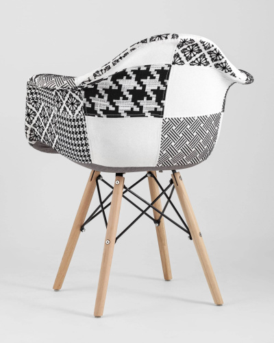 Кресло DSW пэчворк черно-белое. Фото №8