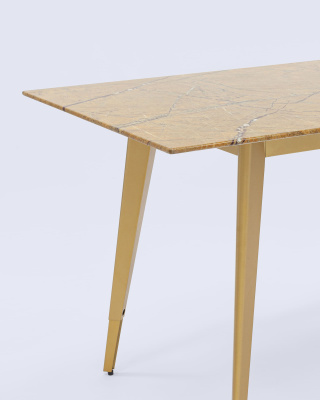 Стол обеденный Ричмонд 120*80 охра стеклянный фото Стол обеденный Ричмонд 120*80 охра стеклянный. Фото №5