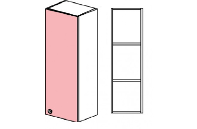 Шкаф навесной узкий высокий Силуэт. Фото №4