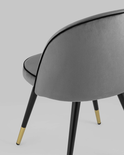 Стул Gabi LUX велюр серый. Фото №8