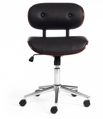 Кресло CRAFT орех, кож/зам черный фото Кресло CRAFT орех, кож/зам черный. Фото №2