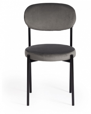 Стул REVO (mod. 7033) ткань/металл, 47х54х82 см, высота до сиденья 47 см, серый barkhat 26/черный (поставляется по 4 шт). Фото