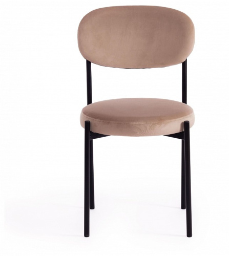 Стул REVO (mod. 7033) ткань/металл, 47х54х82 см, высота до сиденья 47 см, бежевый barkhat 5/черный (поставляется по 4 шт). Фото №2