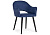 Стул Апри микровелюр темно-синий / черный глянец