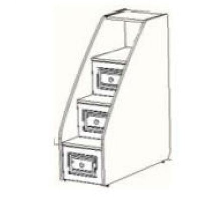 Тумба-лестница с 3-мя ящиками АЙС фото Тумба-лестница с 3-мя ящиками АЙС. Фото №2