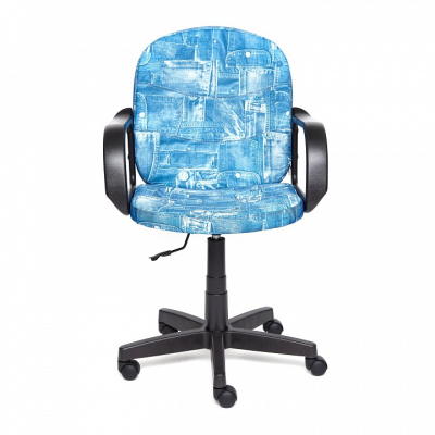 Компьютерное кресло BAGGI ткань, принт Карта на синем фото Компьютерное кресло BAGGI ткань, принт Карта на синем. Фото №2