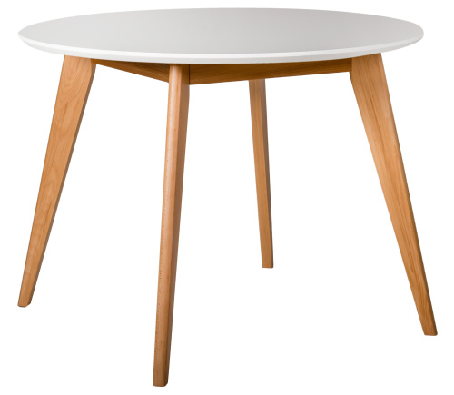Стол Лунд круглый д.860 бук-белый. Фото №2