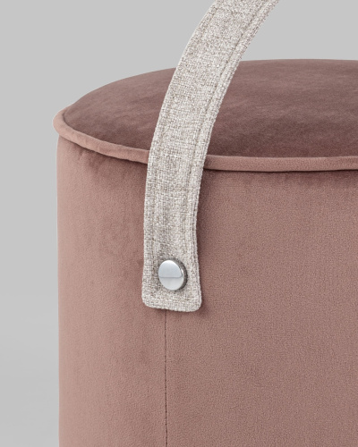 Пуф Джерри велюр пыльно-розовый фото Пуф Джерри велюр пыльно-розовый. Фото №6