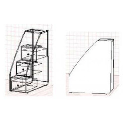 Тумба-лестница с 3-мя ящиками АЙС фото Тумба-лестница с 3-мя ящиками АЙС. Фото №3