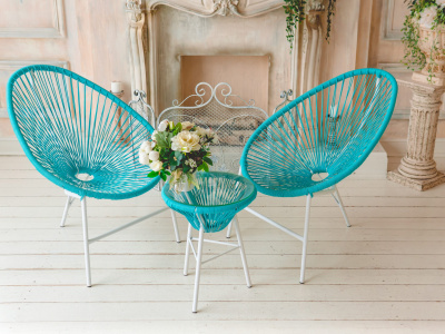 Комплект садовый  "Акапулько", цвет: голубой фото Комплект садовый  "Акапулько", цвет: голубой. Фото №5