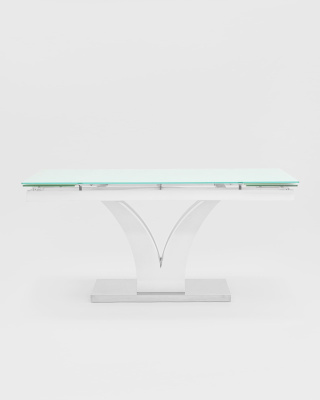 Стол обеденный Верона раскладной 160-220*90 глянцевый белый фото Стол обеденный Верона раскладной 160-220*90 глянцевый белый. Фото №4