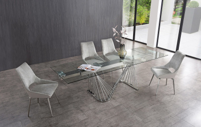 Стул DC1239 бежевый/ноги сталь фото Стул DC1239 бежевый/ноги сталь. Фото №2