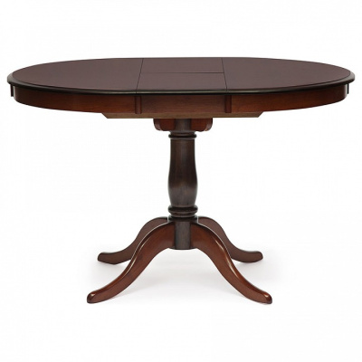 Стол раскладной Siena ( SA-T4EX) дерево гевея/мдф, 90+30х90х75см, MAF Brown. Фото