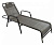 Шезлонг с регулируемой спинкой и подлокотниками ALANYA Черный
