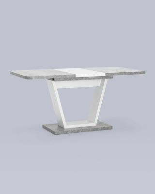 Стол Vector 120-160*80 бетон/белый фото Стол Vector 120-160*80 бетон/белый. Фото №5