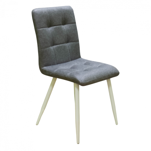 Стул Доби (Каркас (белый 9016 матовый) тк. коллекции Safari серый 018). Фото №1