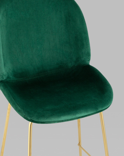 Стул полубарный Beetle со спинкой изумрудный. Фото №9