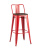 Стул барный TOLIX WOOD со спинкой красный глянцевый. Фото №2