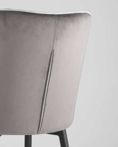 Стул Лоренс велюр антрацитовый. Фото №8