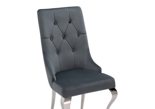 Стул на металлокаркасе Viki dark grey / steel. Фото №6