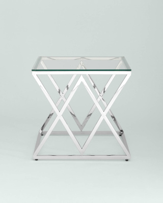 Журнальный стол 55*55 ИНСИГНИЯ серебро фото Журнальный стол 55*55 ИНСИГНИЯ серебро. Фото №4