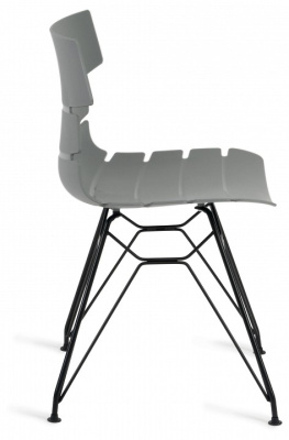 Стул HANSEN (mod. 622N) пластик/металл, 51х47х80 см, высота до сиденья 45 см, серый/черный (поставляется по 4 шт). Фото №2