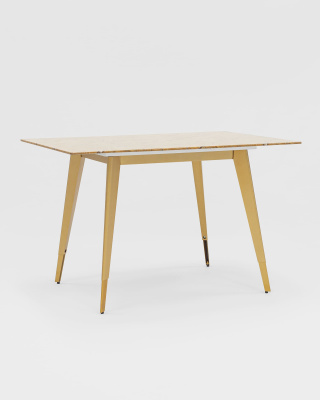 Стол обеденный Ричмонд 120*80 охра стеклянный фото Стол обеденный Ричмонд 120*80 охра стеклянный. Фото №3