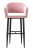 Кресло барное Oscar Сканди Розов/Черный. Фото №4