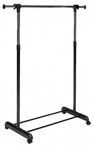 Вешалка NY-3294-2 металл, 84x44x94-167 см, хром/черный. Фото №1