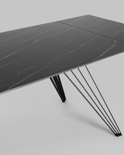 Стол обеденный Пандора раскладной 160-240*90 керамика темная. Фото №7