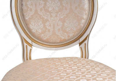 Стул деревянный Данте молочный с золотой патиной фото Стул деревянный Данте молочный с золотой патиной. Фото №5