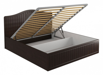 кровать 2000*1800 Монблан МБ-607К с ламелями и п/м орех шоколадный фото кровать 2000*1800 Монблан МБ-607К с ламелями и п/м орех шоколадный. Фото №3