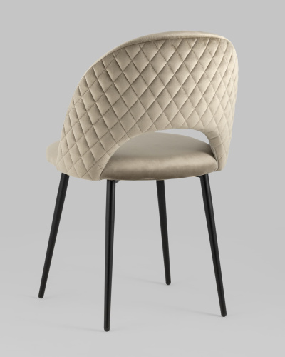 Стул Меган велюр с ромбами капучино. Фото №7