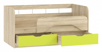 Акварель НМ 039.03 М2 Кровать Лайм, Дуб Сонома. Фото