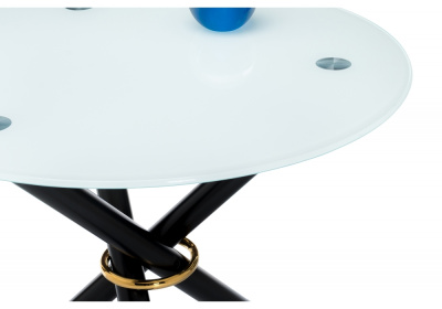 Стол стеклянный Rock white / black. Фото